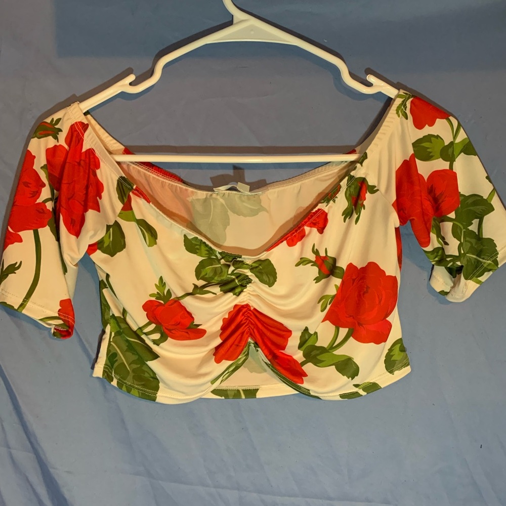 Misguided floral crop top